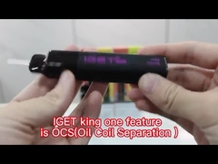 6,0% dosettes jetables de nicotine E-Cigs Iget King 2600 bouffées