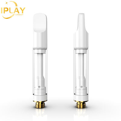 qualité  Wholesale CBD THC D8 Oil Cartridge Flat Round Zirconia Post 0.5ml 1ml Cartridge Usine