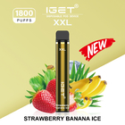 Dans IGET courant Vapes IGET XXL 1800 souffle stylo jetable fruité de Vape de glace de banane de fraise