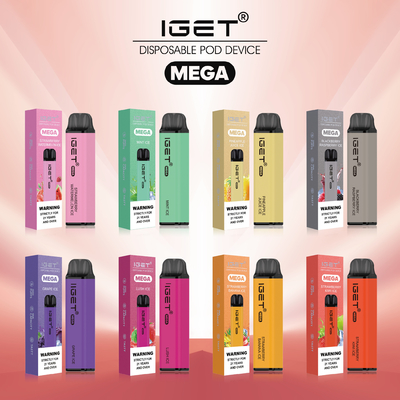 24 stylos jetables de vape de glace MÉGA de fruit d'Iget de saveurs comprenant la nicotine pour 5%