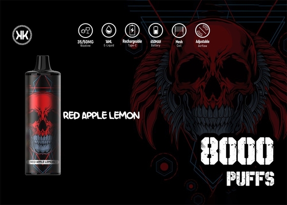 le sel Vape jetable de nicotine de 16ml 5% parquent 12 saveurs différentes de sortes