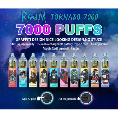 Sel de nicotine de Vape 0/2/3/5% de clope du contrôle 14ml E de flux d'air de Rechargeble de lumière de RVB