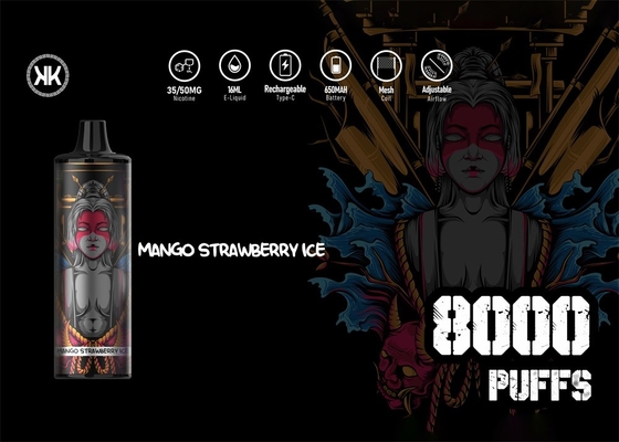 12 saveurs EPOD E Cigarette Energy Max Vape jetable 8000 Puff 17ml