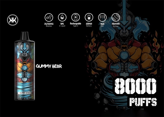 17ML EPOD Max Disposable Vape Pen 12 sortes assaisonnent 8000 la vapeur de nicotine des souffles 5%