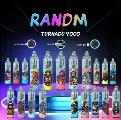 Souffles liquides de la tornade 7000 de 14ML E Vapes RandM avec la lumière de Mesh Coil And RVB