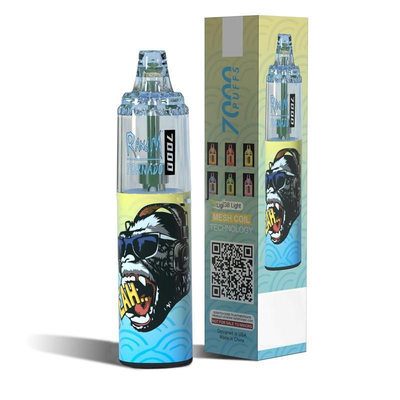 Souffles liquides de la tornade 7000 de 14ML E Vapes RandM avec la lumière de Mesh Coil And RVB