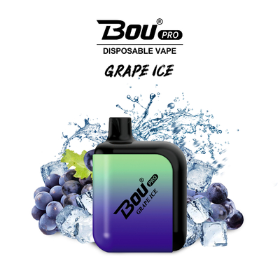 Portable Jetable BOU PRO Vape 7000 Bouffées 5% Nic 16ml Liquide Type C Rechargeable