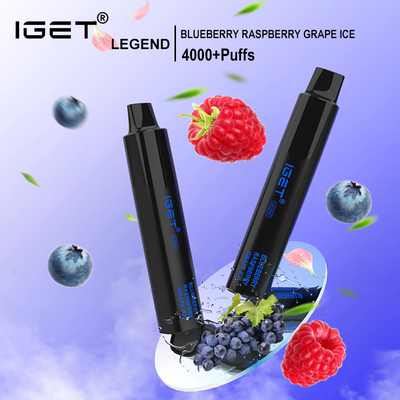 IGET LEGEND 20 Saveurs 5% Nicotine Stylo Vape Jetable 1350mAh 4000 Bouffées
