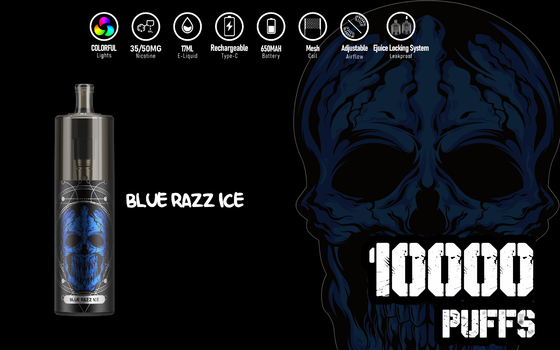 Visible Window Energy 10000 Puffs 17ml Liquide Epod Vape E Cig KK 10 Saveurs