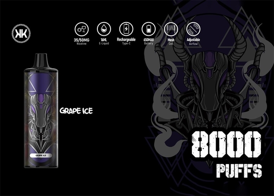 KK Epod Energy 8000 Jetable E Cig 650mah Rechargeable 16ml Liquid Energy Max