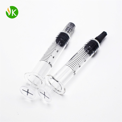 Capacité matérielle en verre des seringues 0.5ml 1ml 2.25ml de serrure de Luer de pyrex