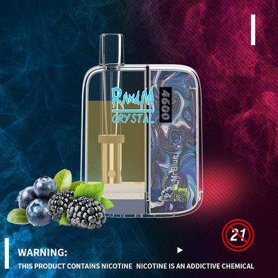 Cosse électronique jetable des cigarettes 10ml de bouffée du cristal 4600 de RandM avec la bobine de maille