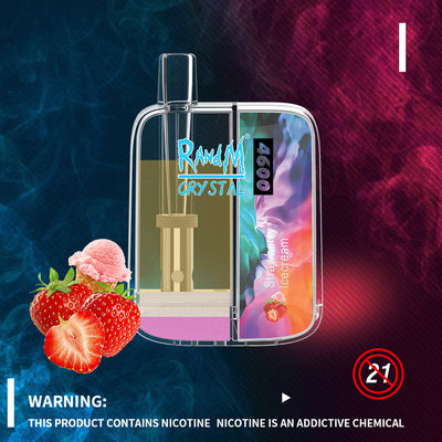 RandM Crystal Chargeable 12 Vape prérempli par saveurs Pen Disposable Cigarette 4600 souffle