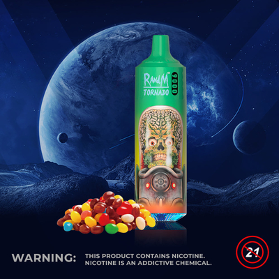 La cosse plate Vape de RandM de liquide du souffle E de la tornade 9000 parquent le stylo luxuriant de vaporisateur de glace de 18 ml