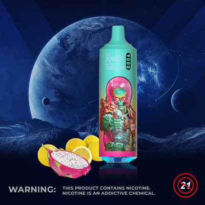 La cosse plate Vape de RandM de liquide du souffle E de la tornade 9000 parquent le stylo luxuriant de vaporisateur de glace de 18 ml