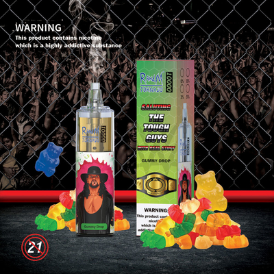 10000 souffle le système Vape de cosse de 20 ml parque la lumière jetable Rechargable de Vape RVB de tornade de RandM