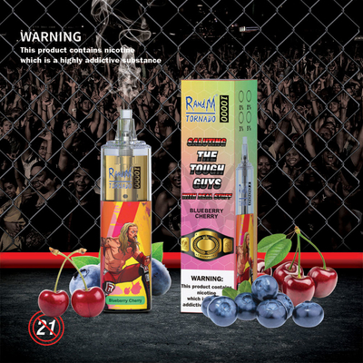 10000 souffle le système Vape de cosse de 20 ml parque la lumière jetable Rechargable de Vape RVB de tornade de RandM