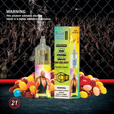 100% original de 20 ml de Fumot RandM Tornado 10000 bouffées de vapotage jetable 24 couleurs