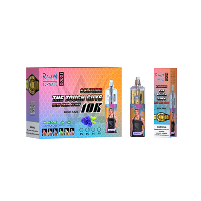 10000 souffle le système Vape de cosse de 20 ml parque la lumière jetable Rechargable de Vape RVB de tornade de RandM