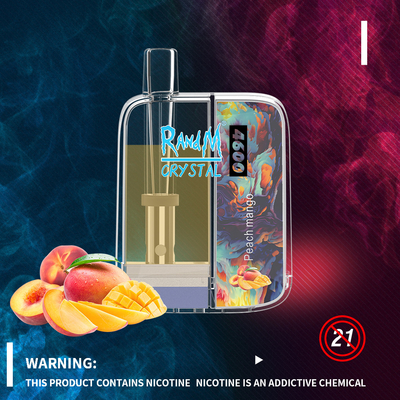 Vaporisateur portatif de la meilleure qualité jetable des souffles 10ML du cristal 4600 de Vape RandM de boîte mince
