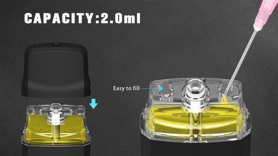 2 cosse jetable rechargeable du stylo 280mAh de la résistance CBD Vape de l'ouverture 1.4ohm de ml 4*2.0 millimètre