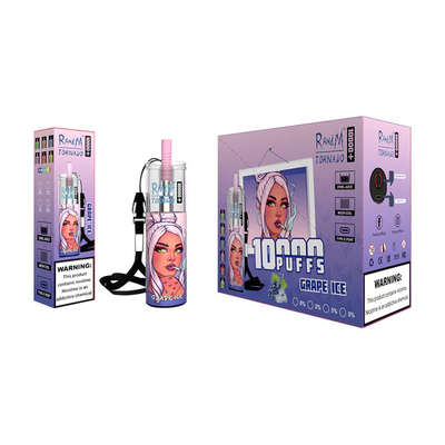 5% de nicotine 20 ml capacité liquide jus de glace de fruits savoureux 14 saveurs fumée tornade 10000 bouffées plus vapotage jetable