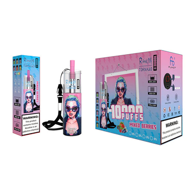 5% de nicotine 20 ml capacité liquide jus de glace de fruits savoureux 14 saveurs fumée tornade 10000 bouffées plus vapotage jetable