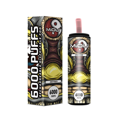 nicotine jetable rechargeable du souffle 5% de 650mAh Vape Miou 6000