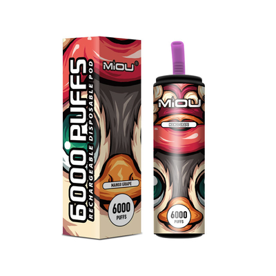650ml Vape jetable Miou 6000 souffles en stock
