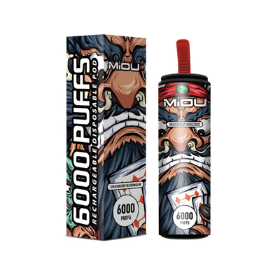650ml Vape jetable Miou 6000 souffles en stock