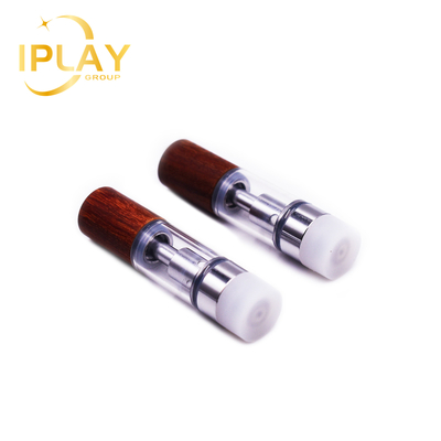 CBD THC mélangé à l'huile support personnalisé cartouches de vapotage jetables en fût en bois