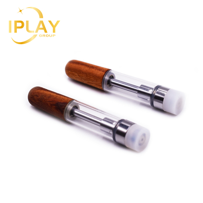 CBD THC mélangé à l'huile support personnalisé cartouches de vapotage jetables en fût en bois