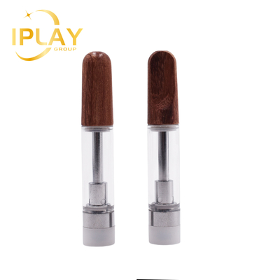 CBD THC mélangé à l'huile support personnalisé cartouches de vapotage jetables en fût en bois