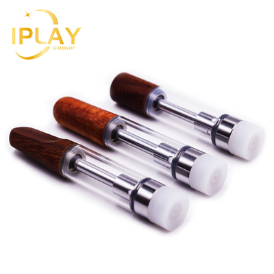 CBD THC mélangé à l'huile support personnalisé cartouches de vapotage jetables en fût en bois