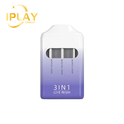 Dernière nouvelle arrivée 3 en 1 cartouche de vapotage de poudre jetable de 3 ml avec port de charge micro USB