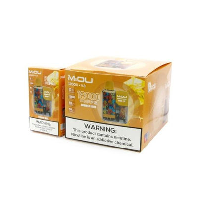 Vente à chaud Miou V3 20 saveurs Vape à usage unique Écran 12000 bouffées de nicotine E Cig Vape