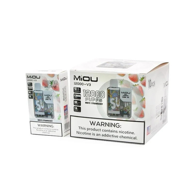 Vente à chaud Miou V3 20 saveurs Vape à usage unique Écran 12000 bouffées de nicotine E Cig Vape