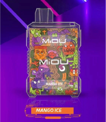 Miou Box E CIGS Mesh Coil 15ml E Liquide Vapor jetable 8000 Puffs 650mAh Rechargeable 10 saveurs