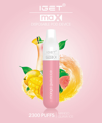 Souffles jetables de expédition rapides du stylo IGET max 2300 de Vape 16 saveurs disponibles