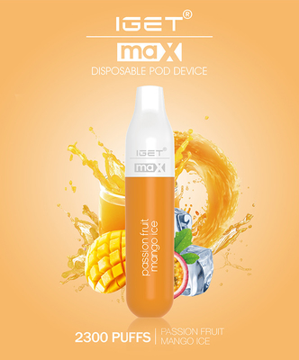 Souffles jetables de expédition rapides du stylo IGET max 2300 de Vape 16 saveurs disponibles