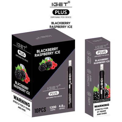 Iget plus le multiple assaisonne 1200 souffles la cigarette qu'électronique vaporisent 4.8ml Vape Pen Disposable