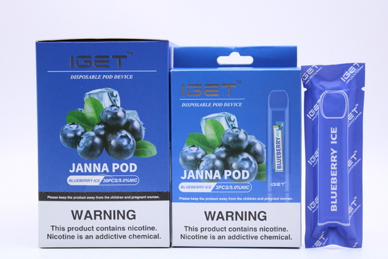 Souffles électroniques jetables en gros 1.6ml Iget Janna Disposable Vape du stylo 450 de cigarette