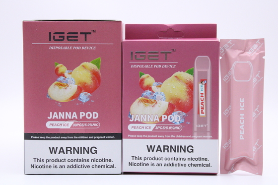 Souffles électroniques jetables en gros 1.6ml Iget Janna Disposable Vape du stylo 450 de cigarette