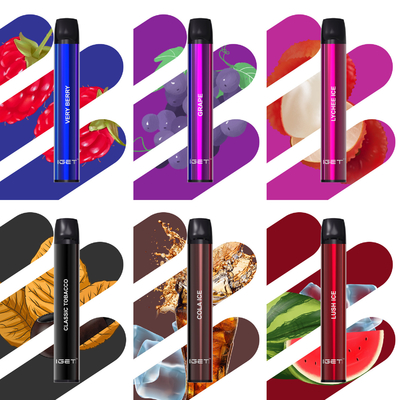 6% 600 cartouche des souffles 400mah Nic Salt Disposable Vape Pen IGET SHION