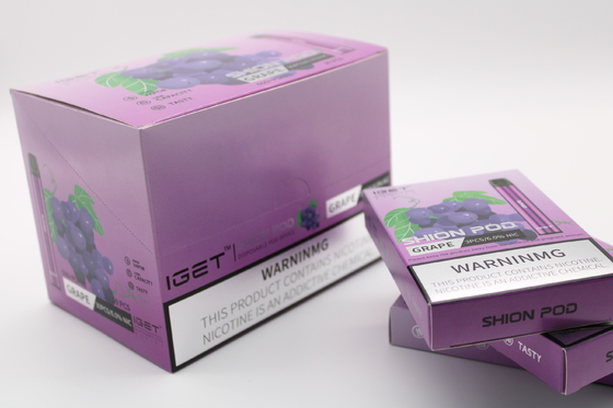 Stylo jetable authentique de Vape de batterie des souffles 400mAh du dispositif 600 de cosse d'E-cigarettes d'IGET SHION