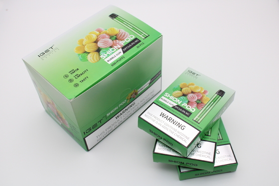 Stylo jetable authentique de Vape de batterie des souffles 400mAh du dispositif 600 de cosse d'E-cigarettes d'IGET SHION