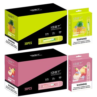 280mah Watermelom IGET Vape JANNA Vape Pen jetable 450 souffles