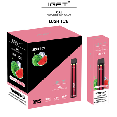 1800 cigarette jetable de la cosse E de vaporisateur des souffles 7ml XXL IGET Vape