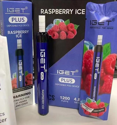 4.8ml 1200 SOUFFLE couleurs jetables fraîches de la menthe IGET Vape des 13