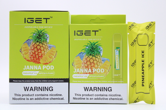 Cosses jetables de nicotine de la glace IGET Vape de litchi 450 souffles